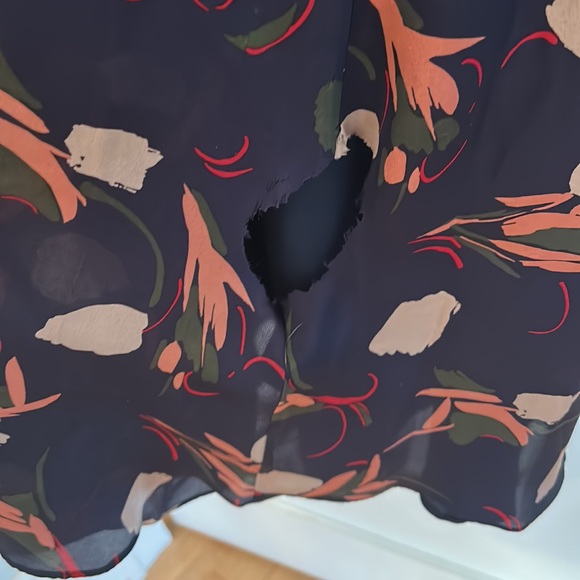 NWT LK Bennett Yadira Floral-Print Silk Midi Dress - Flawed - Picture 4 of 10